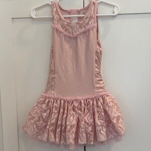 Charming Pink Lace Kids Dance Costume